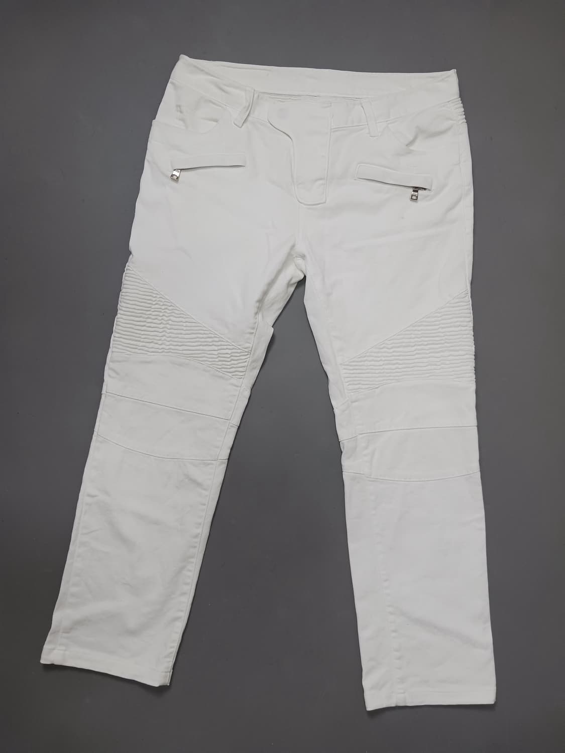 [34] 발망 바이커 화이트진 청바지 상품이미지1