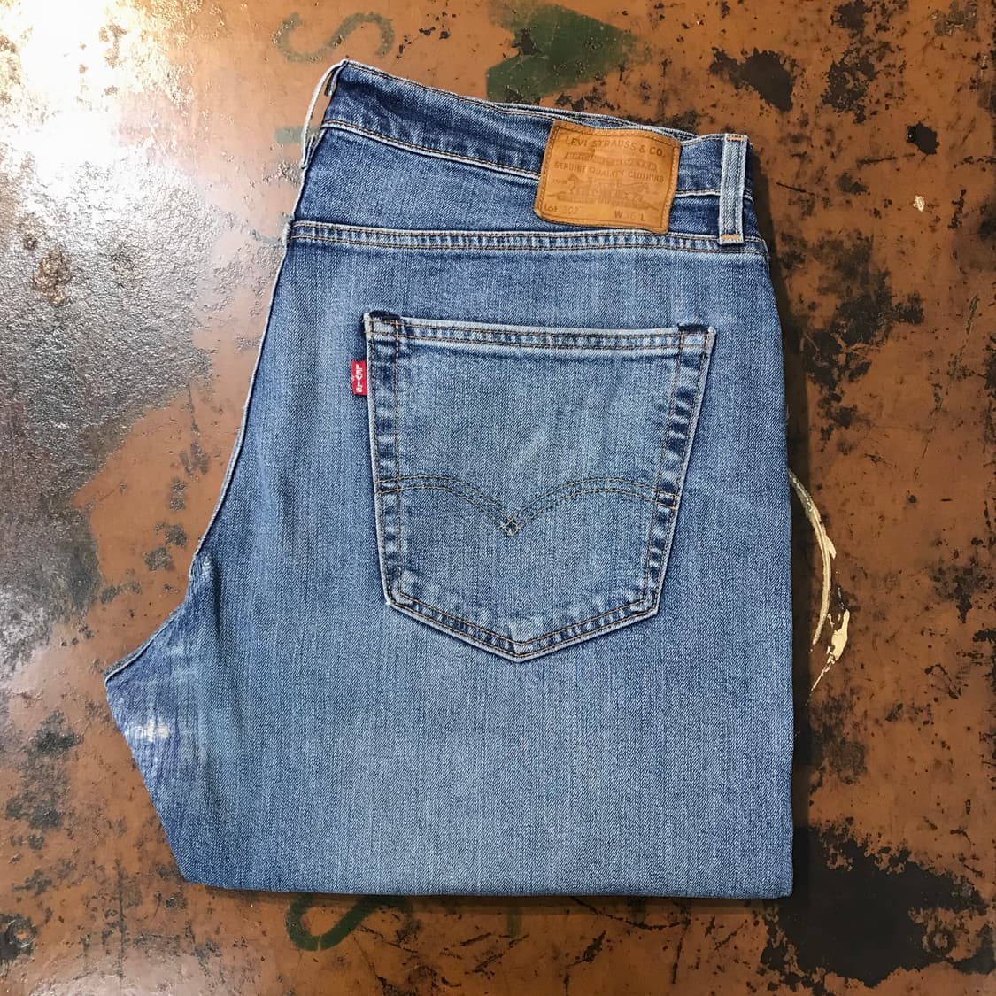 리바이스 502 중청 스판 데님 팬츠 허리 39 40 빅사이즈 상품이미지1