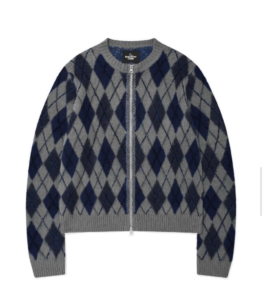 옷장정리 파격세일 리트리버클럽 ARGYLE KNIT ZIP UP GRAY 상품이미지3