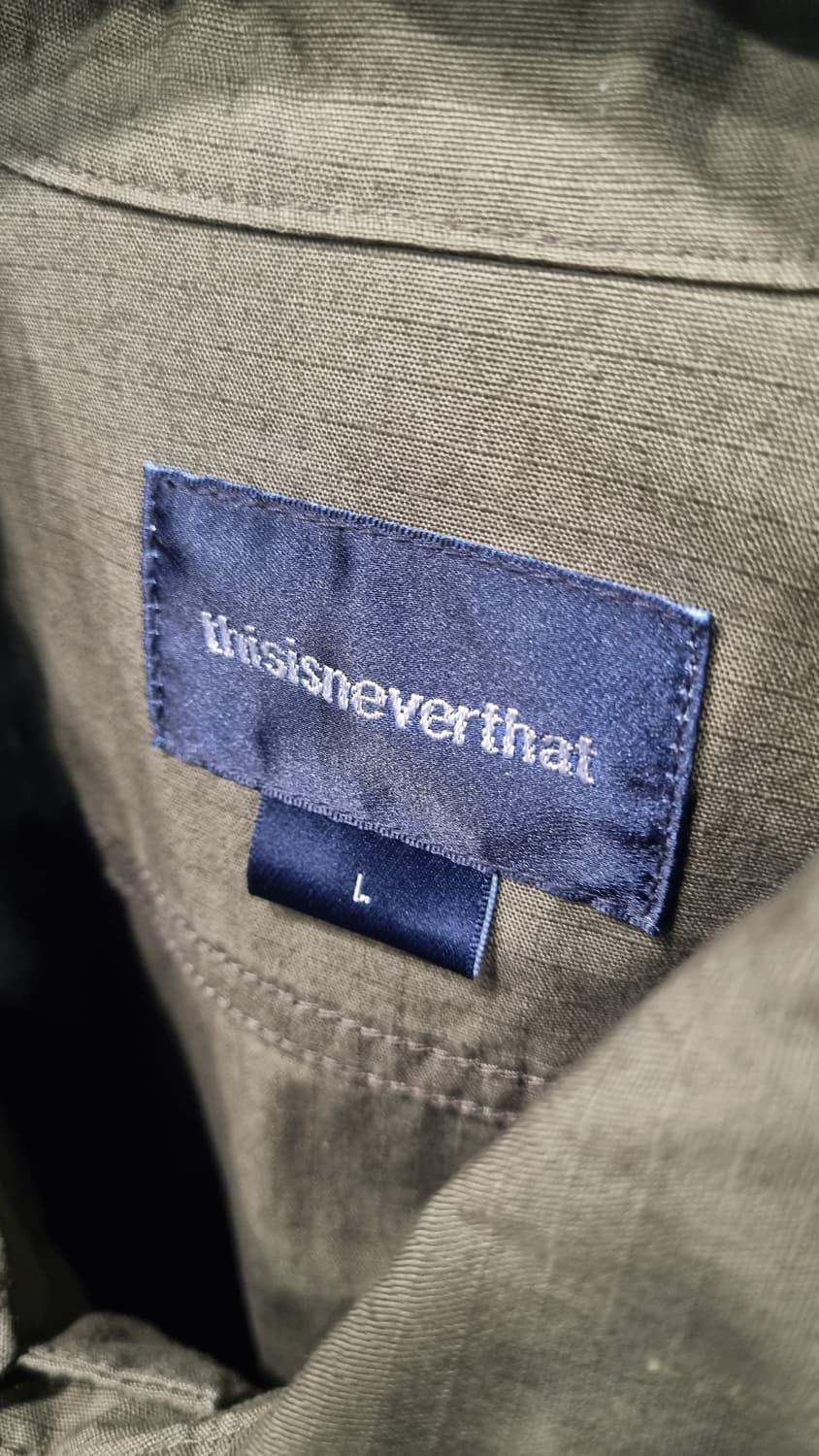 ((디스 이즈 네버댓)) 105~110(표기 L) 올리브색 포켓 셔츠자켓 상품이미지2