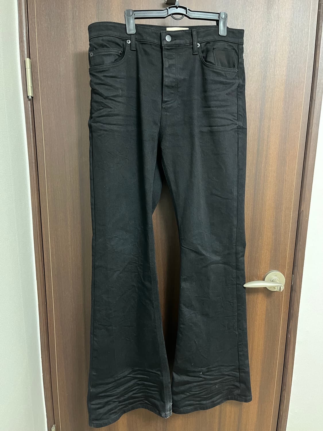 언더마이카 무 3.0 로고플레이 스트레치 플레어 블랙 진 상품이미지2