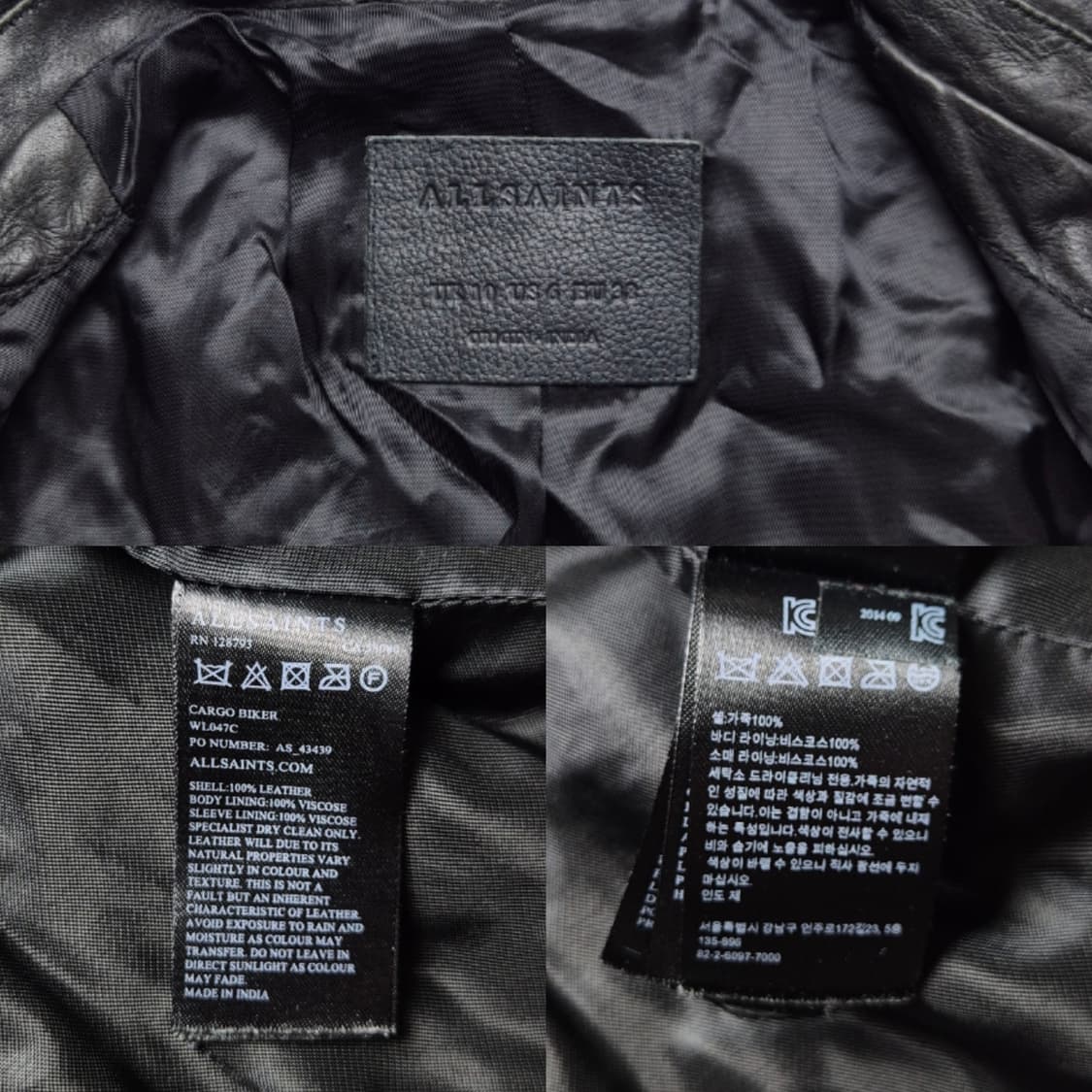 [S] 올세인츠 카고 바이커 레더자켓 상품이미지9