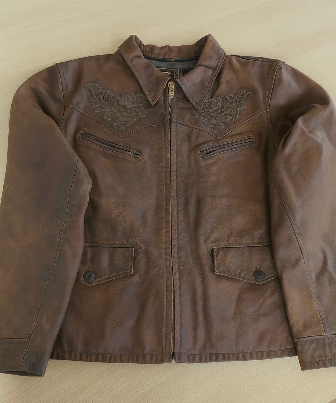 RRL 웨스턴 엠브로이디드 레더 자켓 상품이미지1