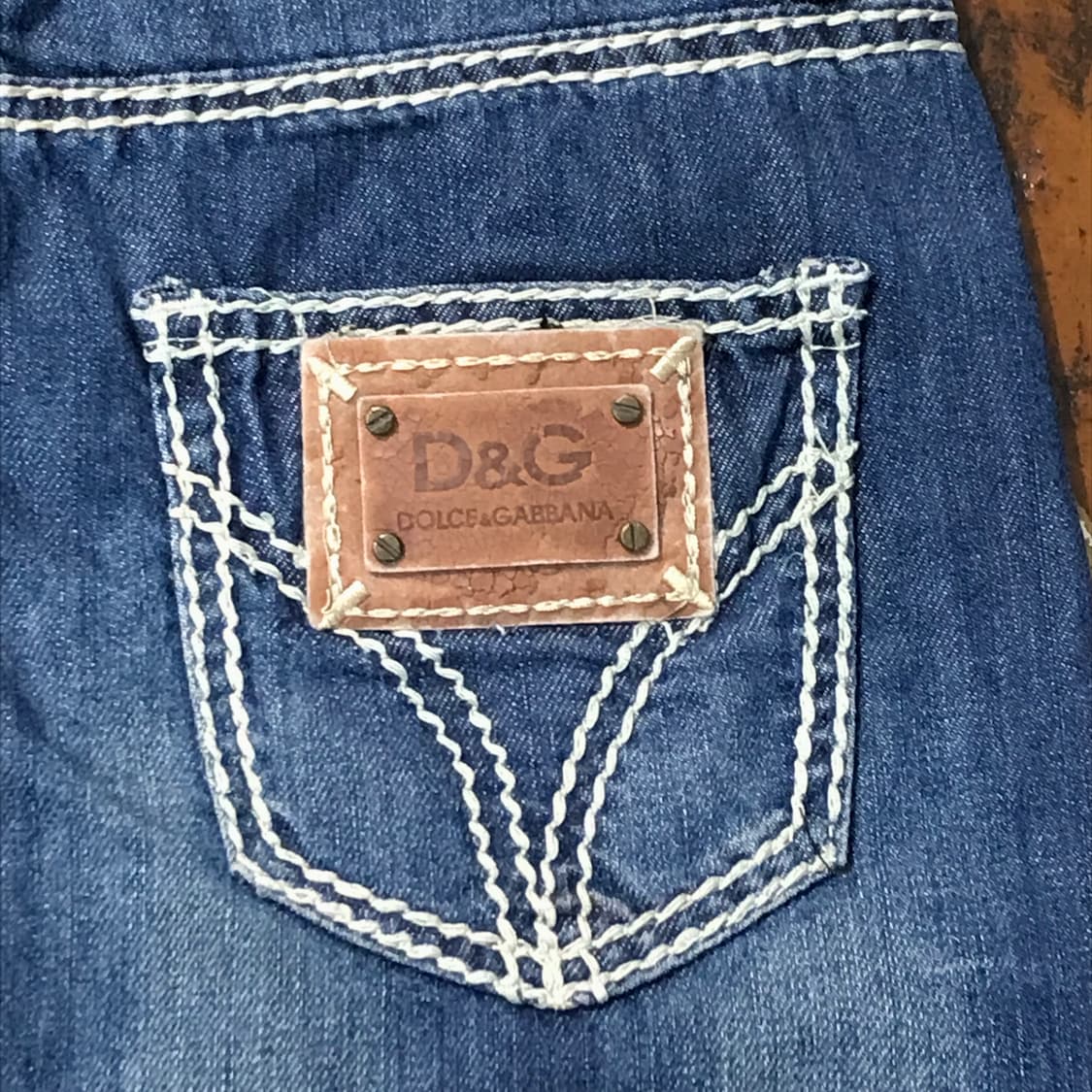 돌체앤가바나 중청 워시드 데님 미니 스커트 허리 24 25 사이즈 상품이미지3