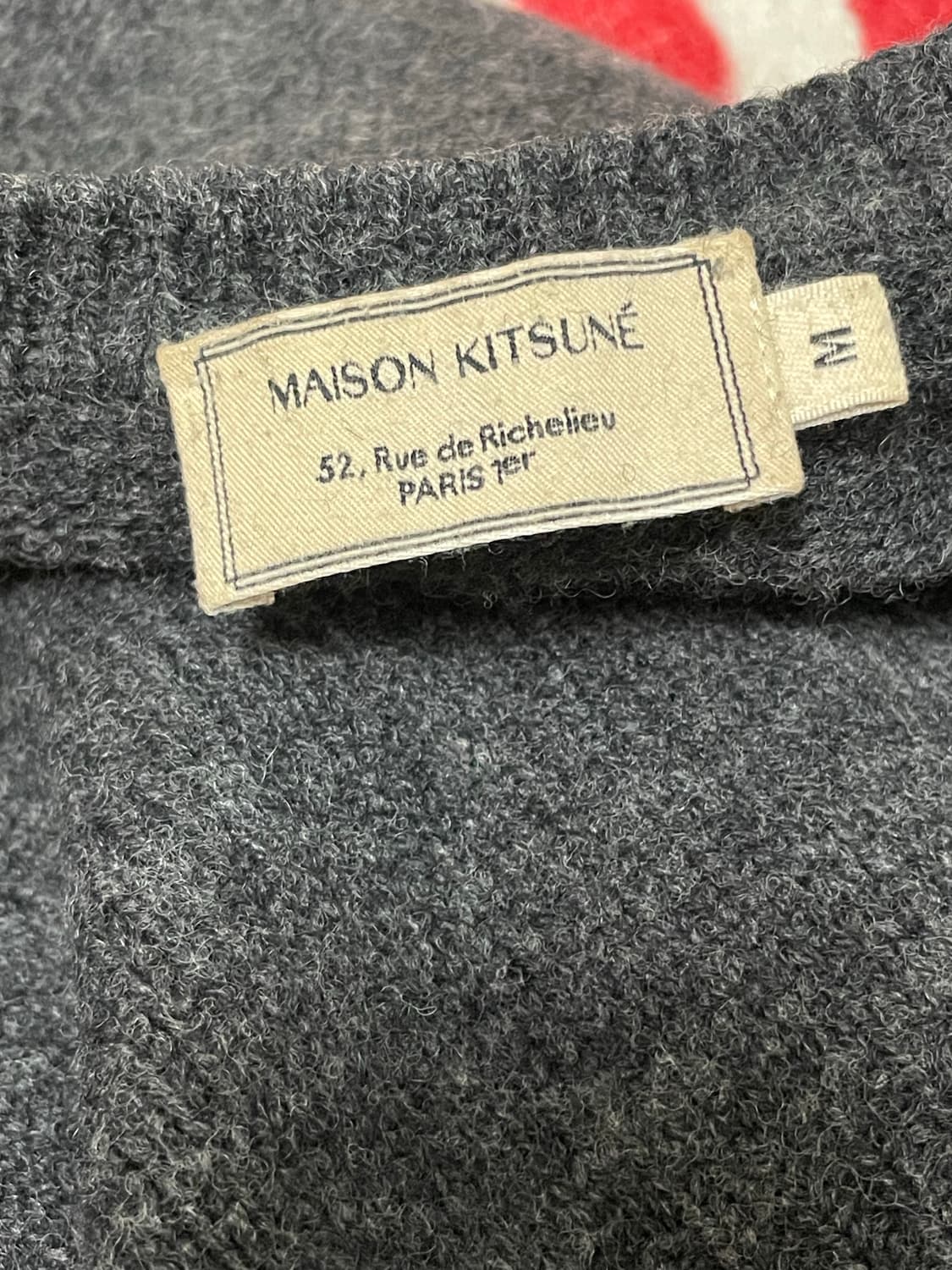 메종키츠네 빅폭스 헤드 풀오버 니트 다크그레이 m 상품이미지4