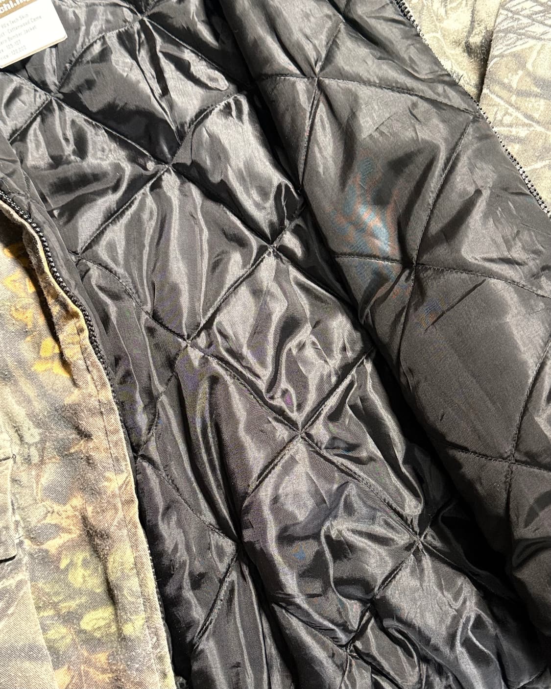 90‘s 테크스킨 코튼우드 카모 패턴 봄버자켓 105-107 상품이미지5