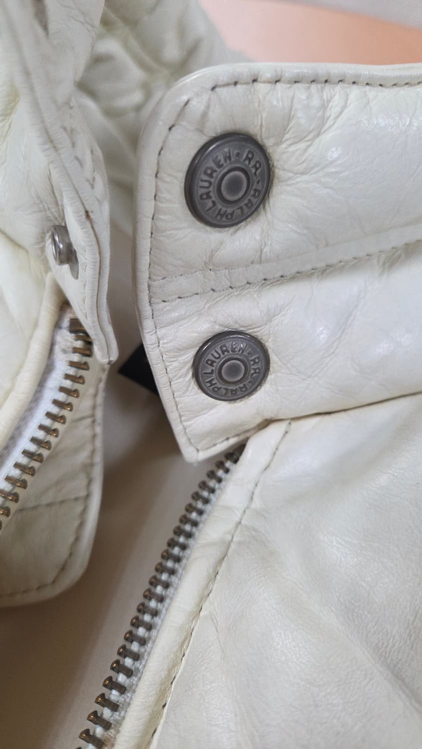 더블알엘 RRL 아이보리 레더 자켓 다운 M 판매 상품이미지4