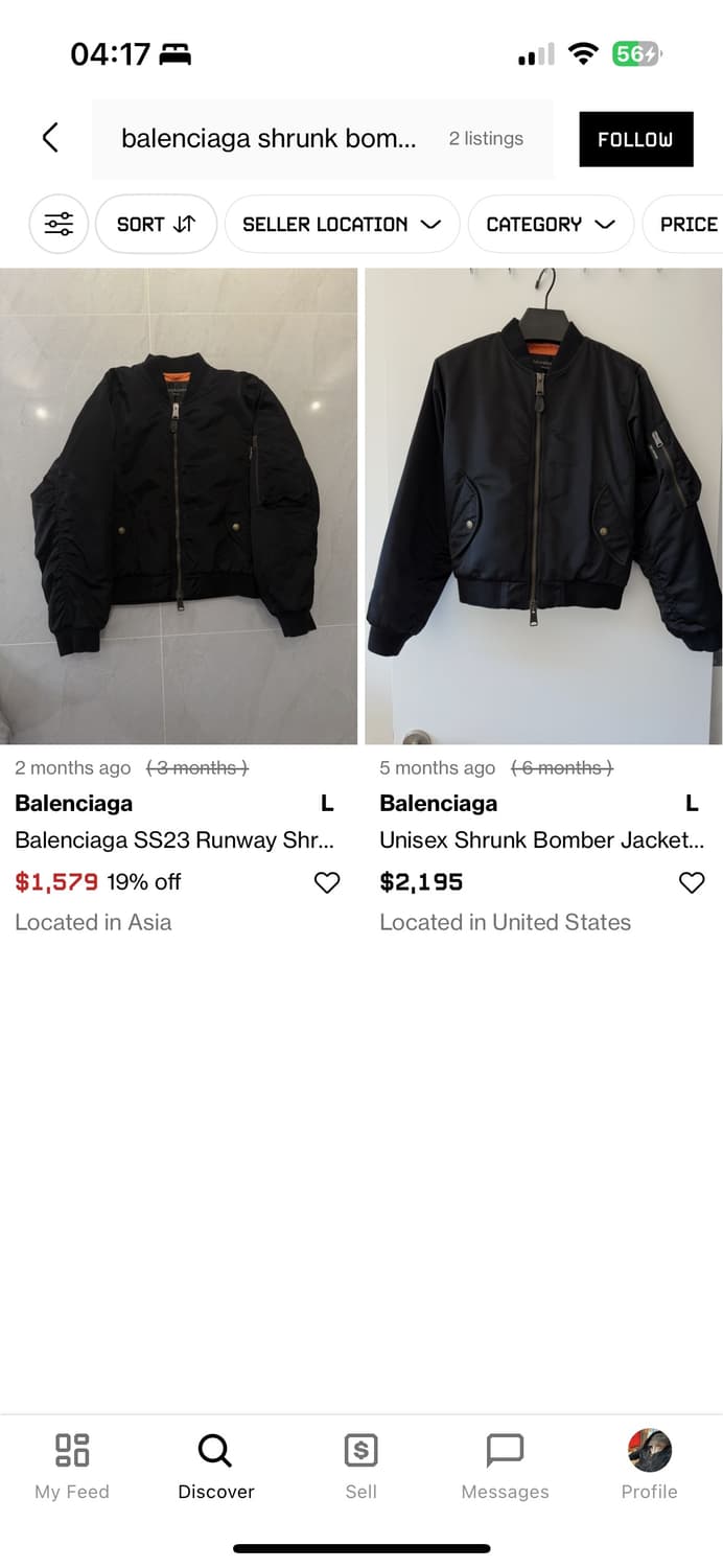 balenciaga ss23 runway shrunk bomber 상품이미지3