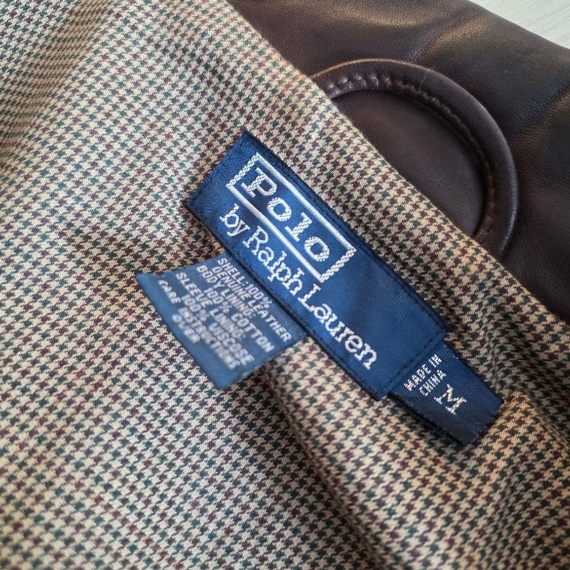 폴로 랄프로렌 빈티지 무드 브라운 가죽 자켓 M 상품이미지5