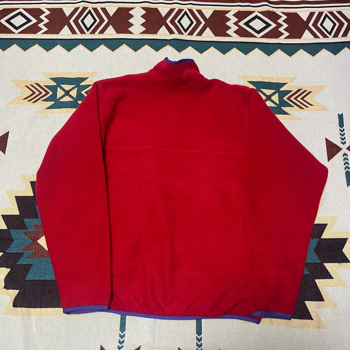 80s USA 파타고니아 신칠라 스냅티 XL 레드 상품이미지7