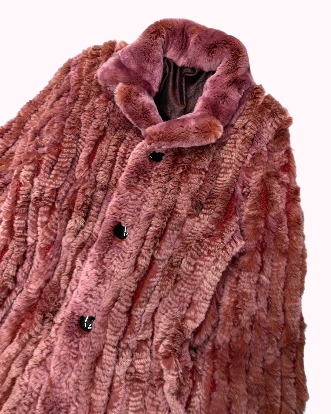 pink rabbit fur coat 상품이미지2