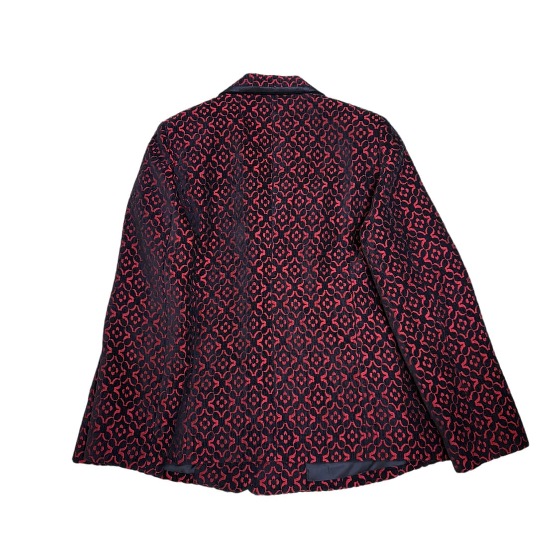 빈티지 패턴 레드 블랙 자켓 상품이미지5