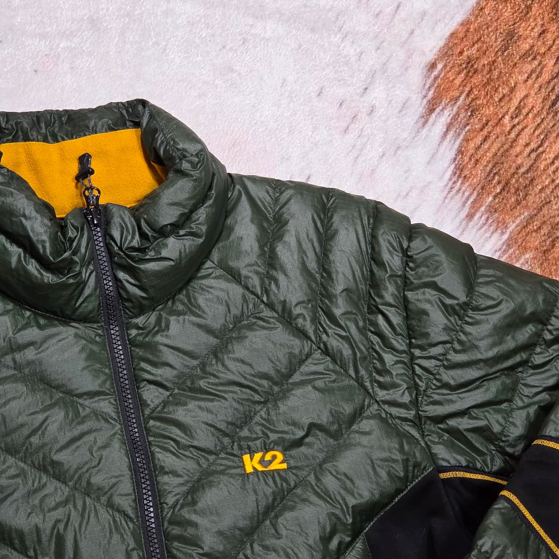 K2 케이투 구스다운 카키 패딩 점퍼 상품이미지2