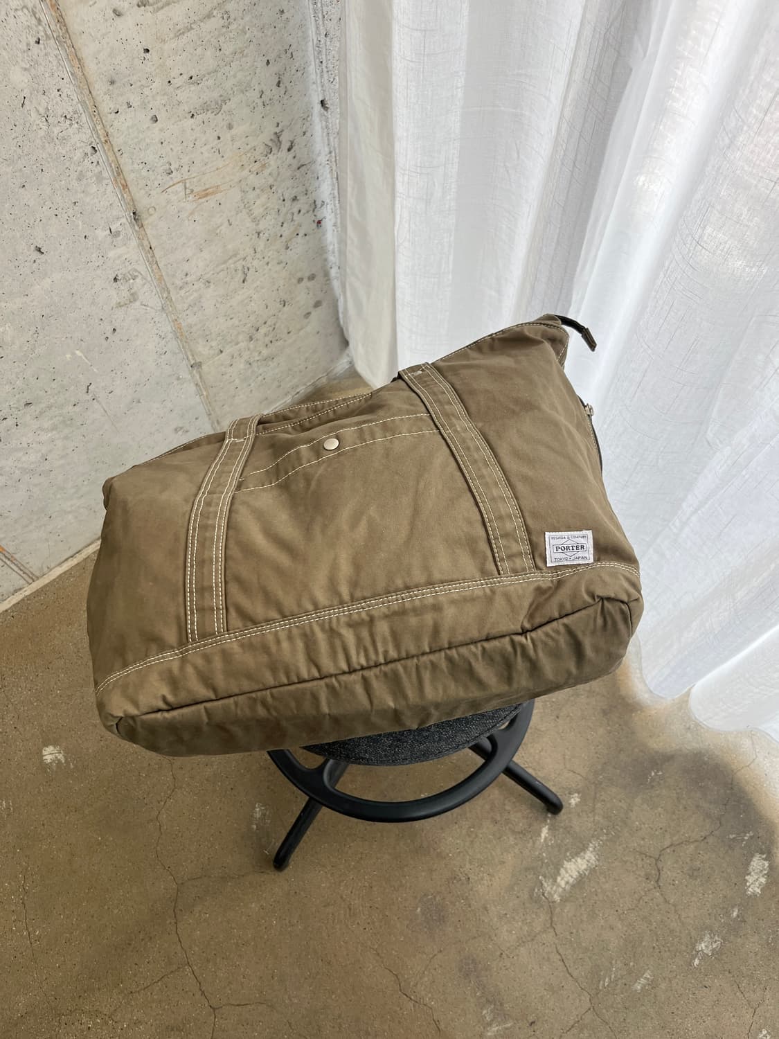 Porter 포터 스티치 코튼 쇼퍼백 상품이미지1