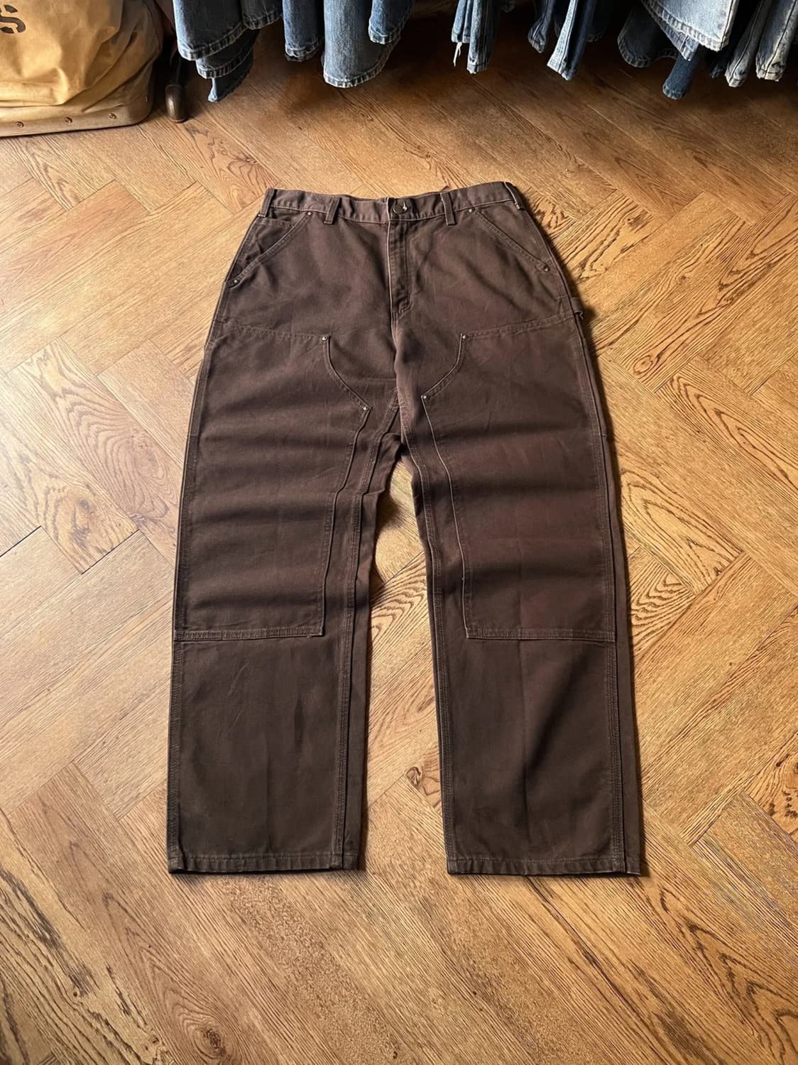 [34]칼하트 USA 다크브라운 더블니 워크팬츠 상품이미지1