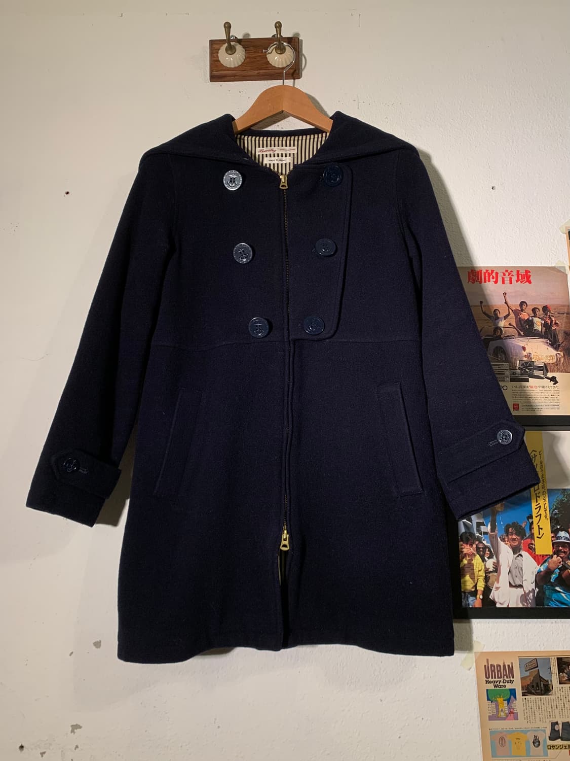 빔즈보이 지퍼 후드 투웨이 피코트 상품이미지6