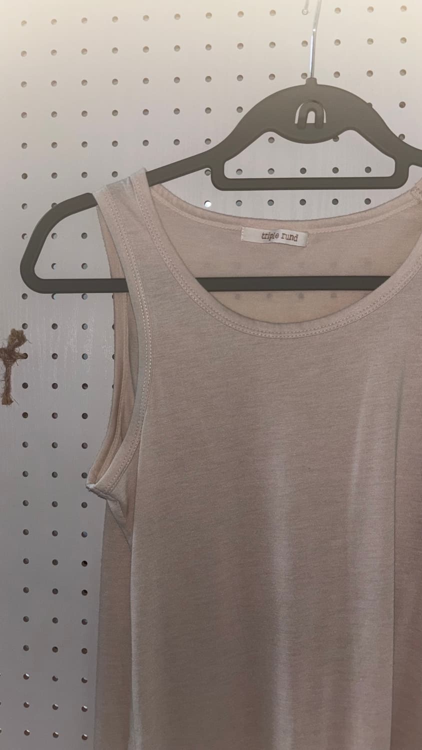 빈티지 나시 레이어드 핑크 슬리브리스 상품이미지2