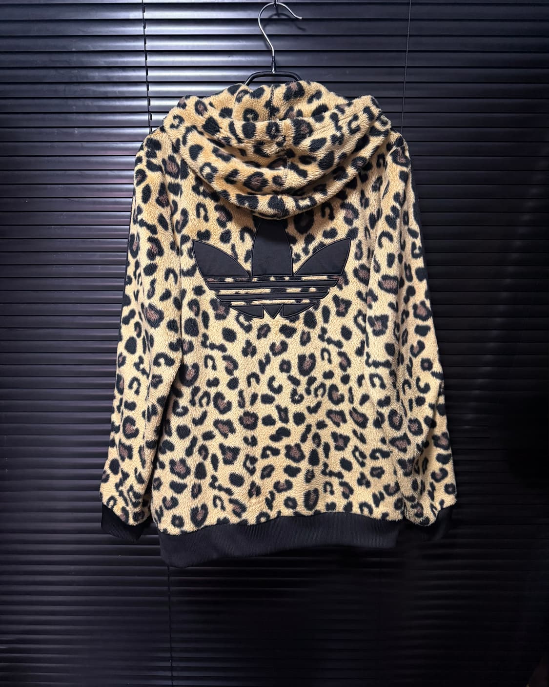 아디다스 호피 레오파드 털 후리스 후드집업 100 L 갸루 로리 펑크 퍼 상품이미지5
