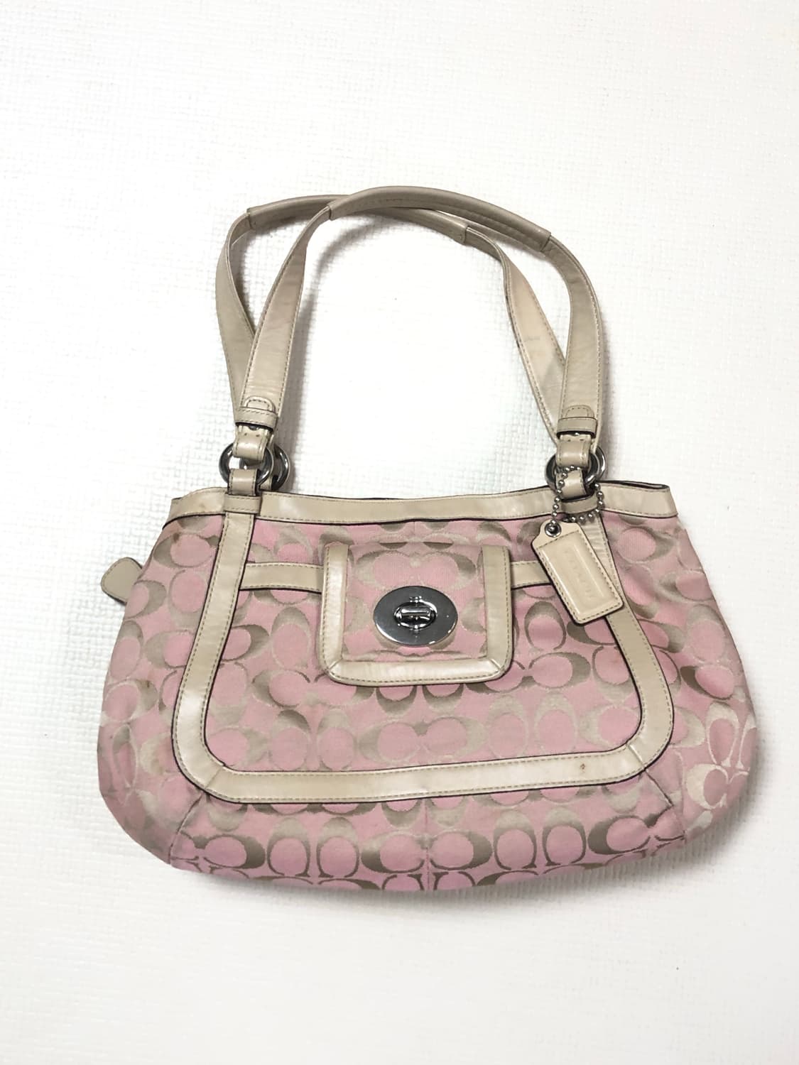 빈티지 코치 핑크 토트백 상품이미지8