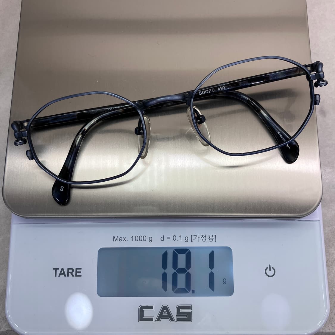 C88 bianco 빈티지 블루 다각 라운드 메탈테 안경 상품이미지8