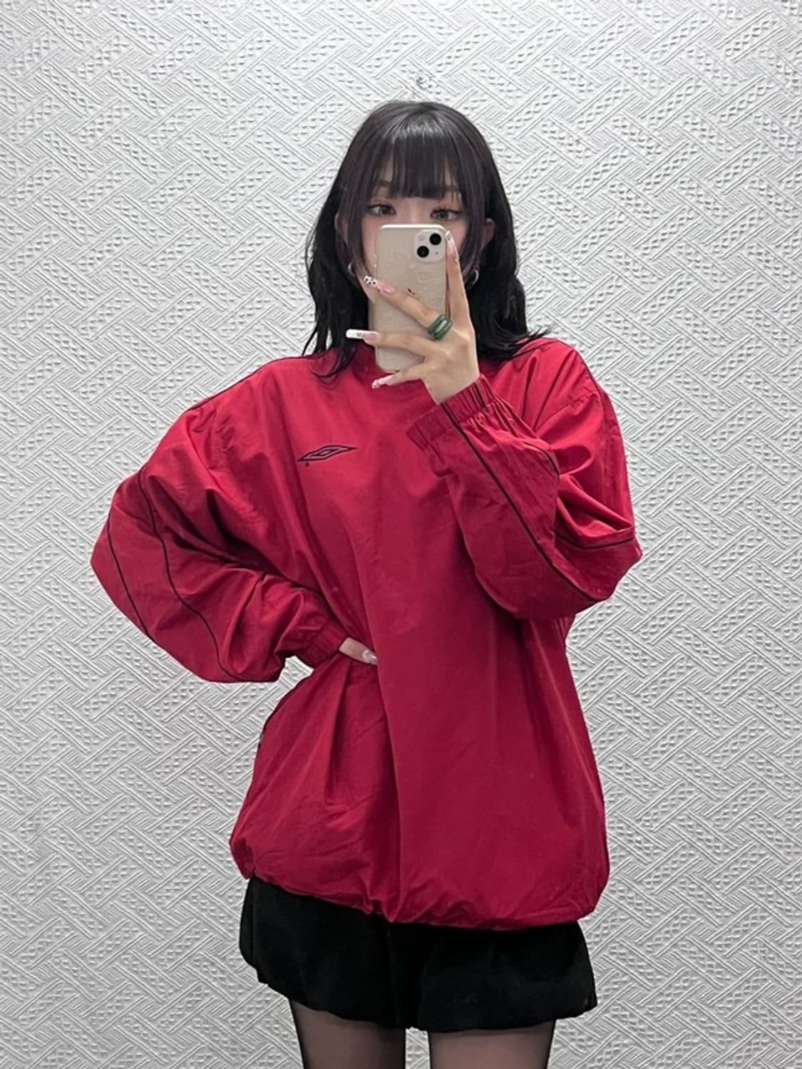 엄브로 빈티지 올드스쿨 레트로 오버핏 웜업 바람막이 100 C11225 상품이미지2