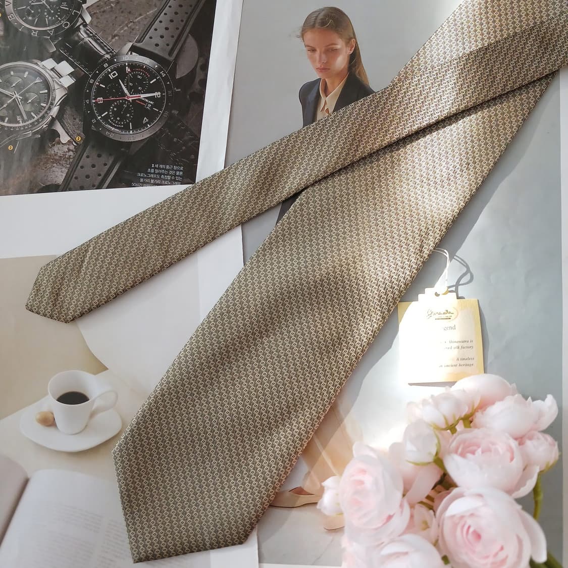 시와나트라 실크 태국 공방 넥타이 8.9cm 새제품 A18964
 상품이미지2