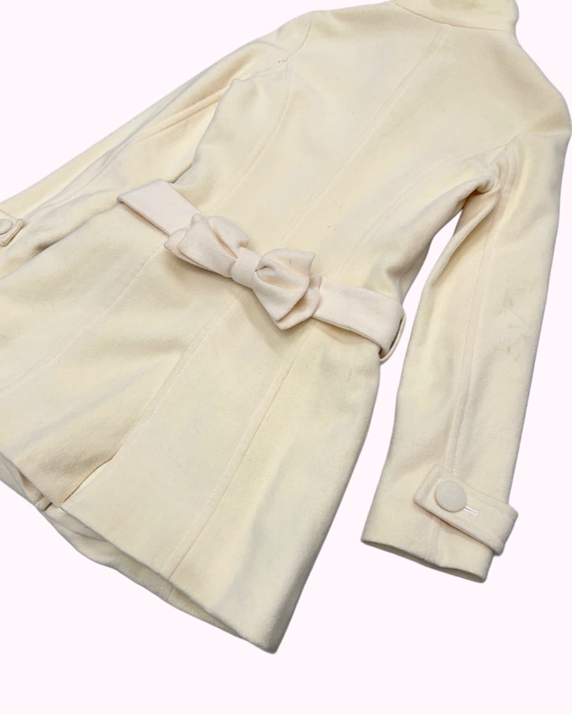 FEROUX glitter yellow ribbon belted coat 상품이미지7