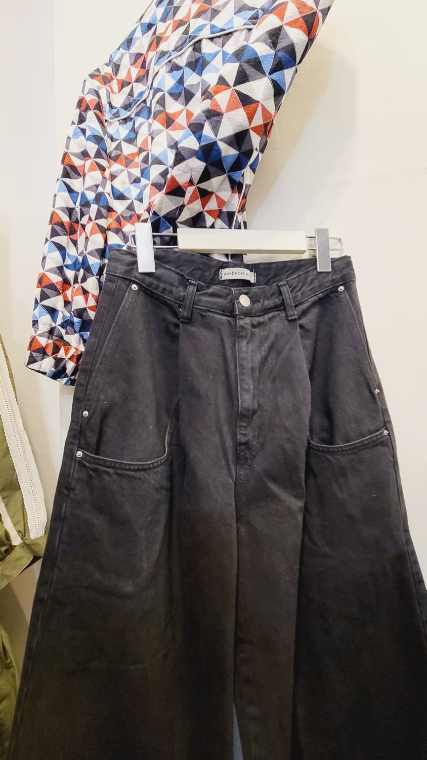 1.이로 멀티 집업  블루종 2.블랙진 와이드 와이드 팬츠 상품이미지5