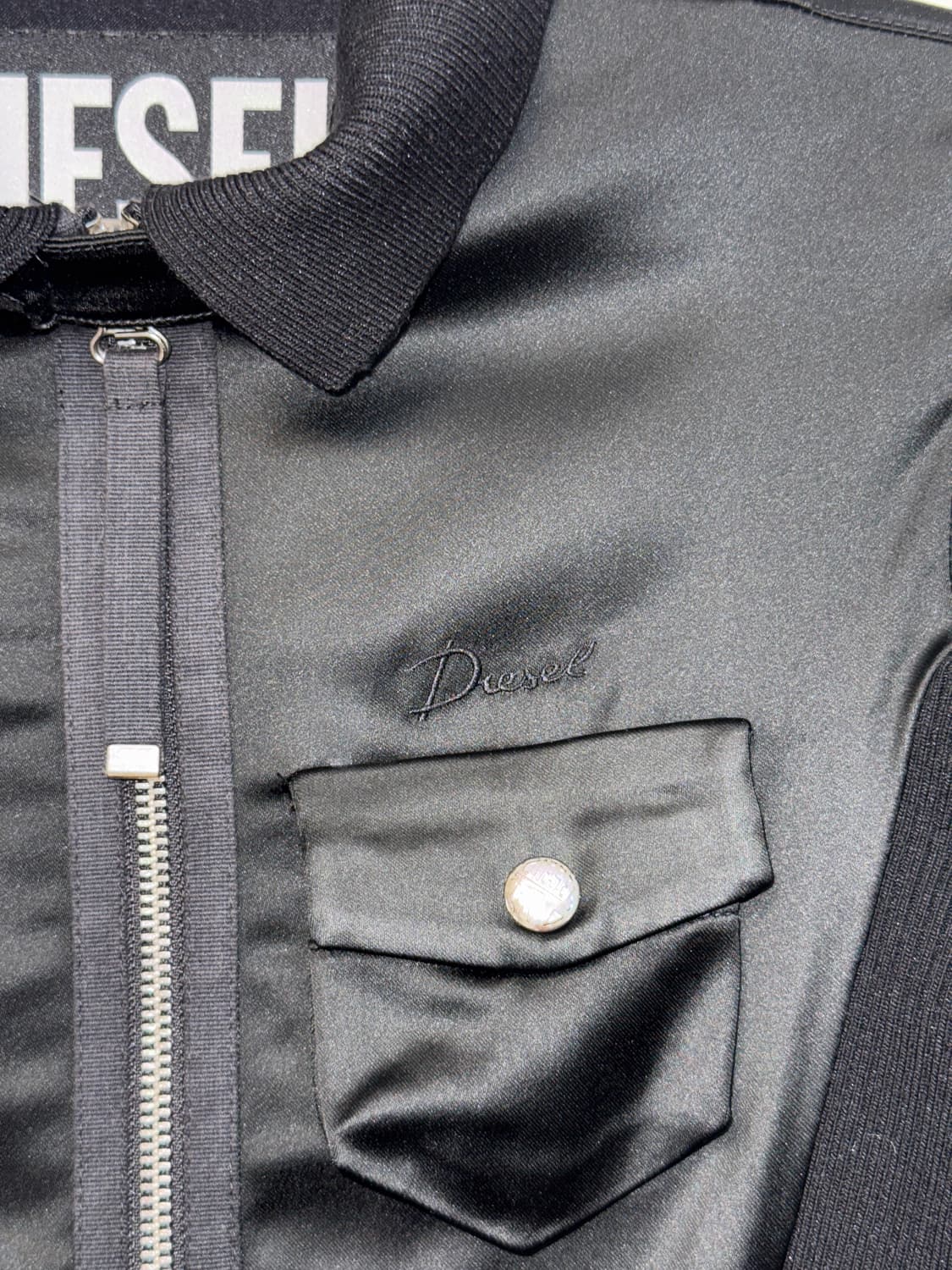 DIESEL satin crop jacket black 상품이미지5