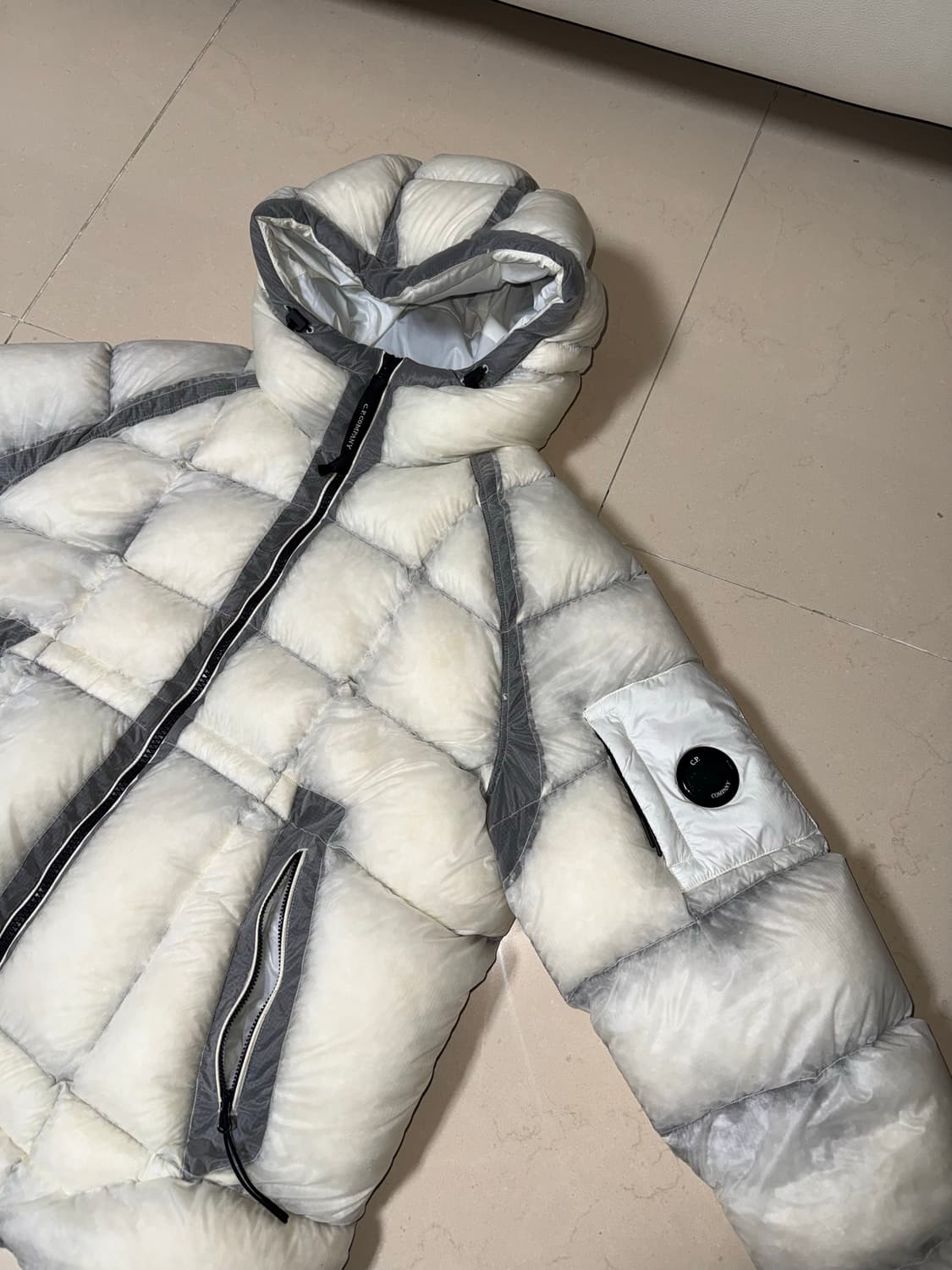 D.D셀 후드 다운 자켓 거즈 화이트 25Fw XL 상품이미지2