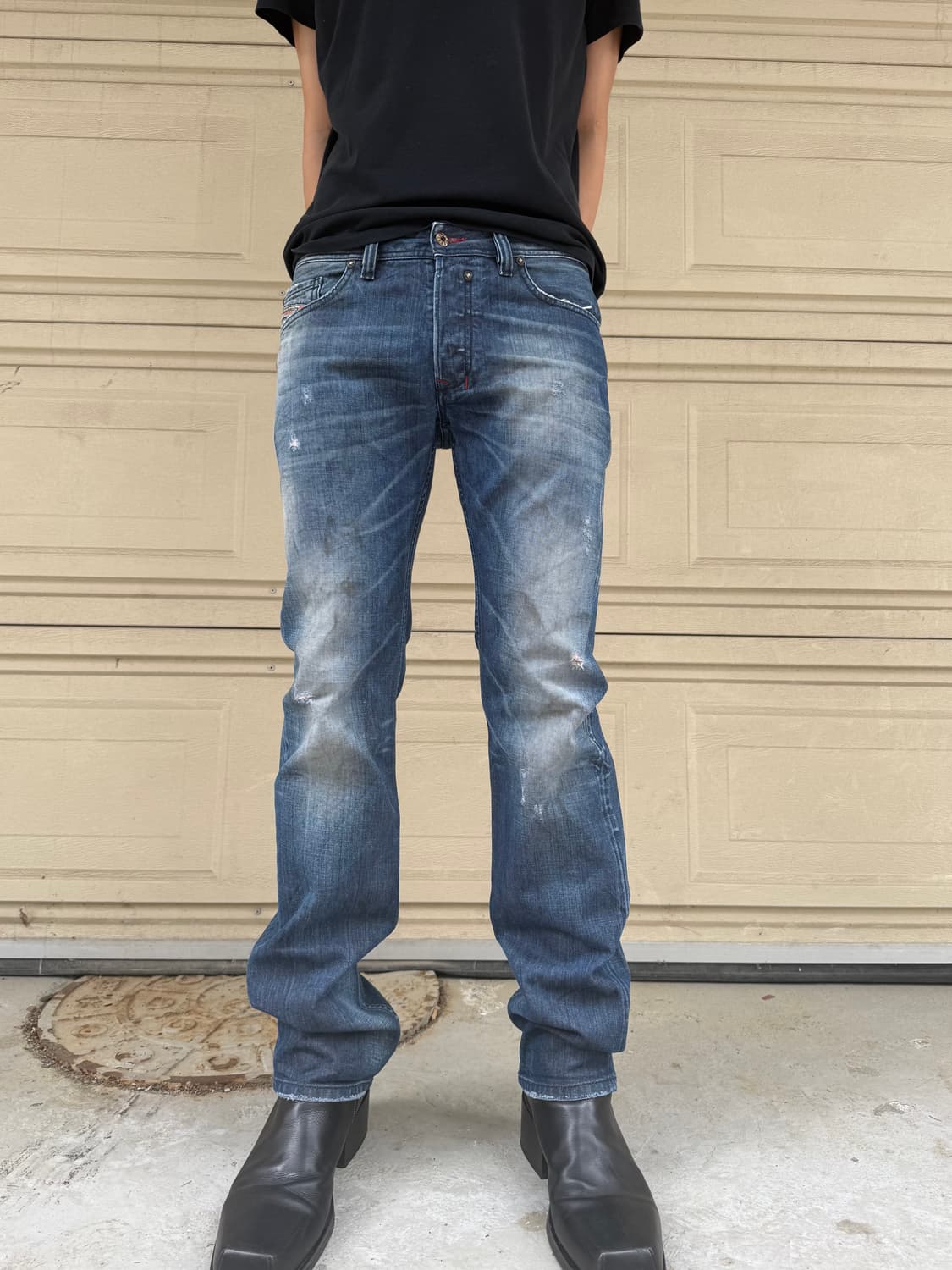Perfectly washed regular straight jeans 상품이미지2