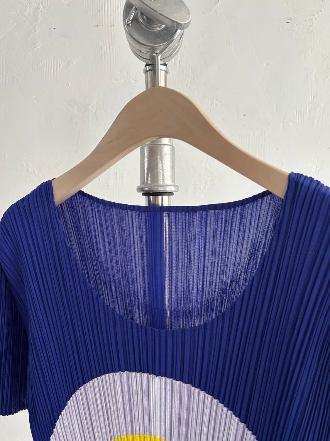 Pleats Please 플리츠플리즈 퍼플 옐로우 플리츠 반팔  상품이미지5