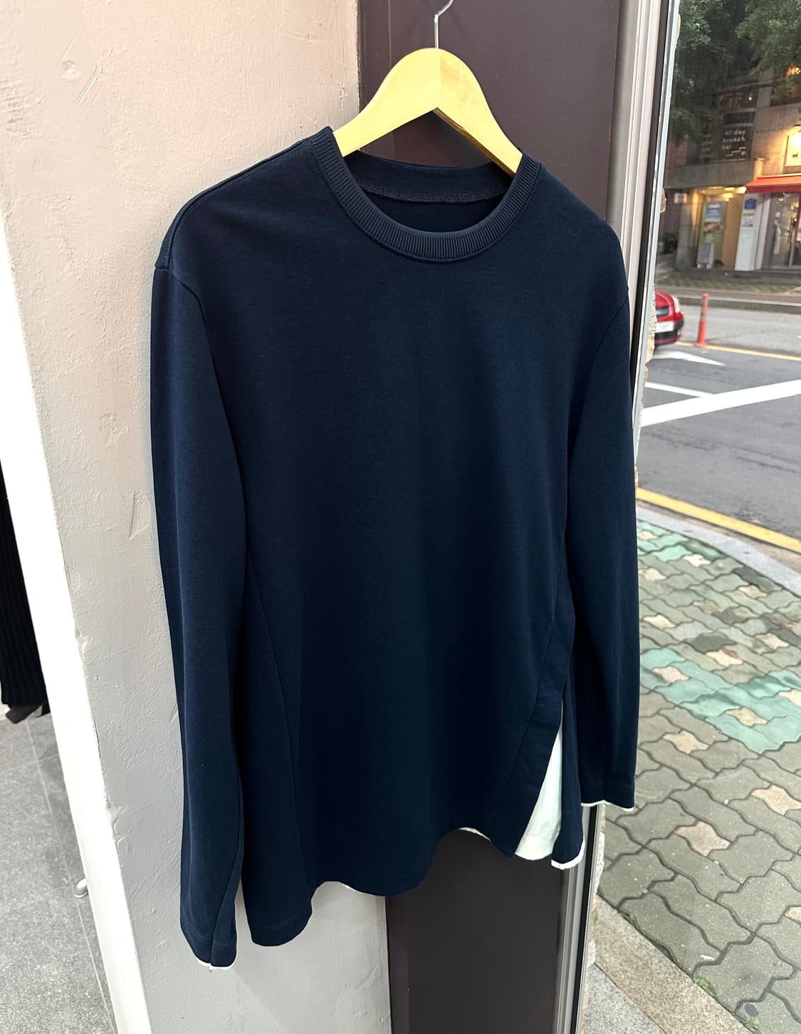 105/ 타임옴므 레이어드 라운드 긴팔 상품이미지2