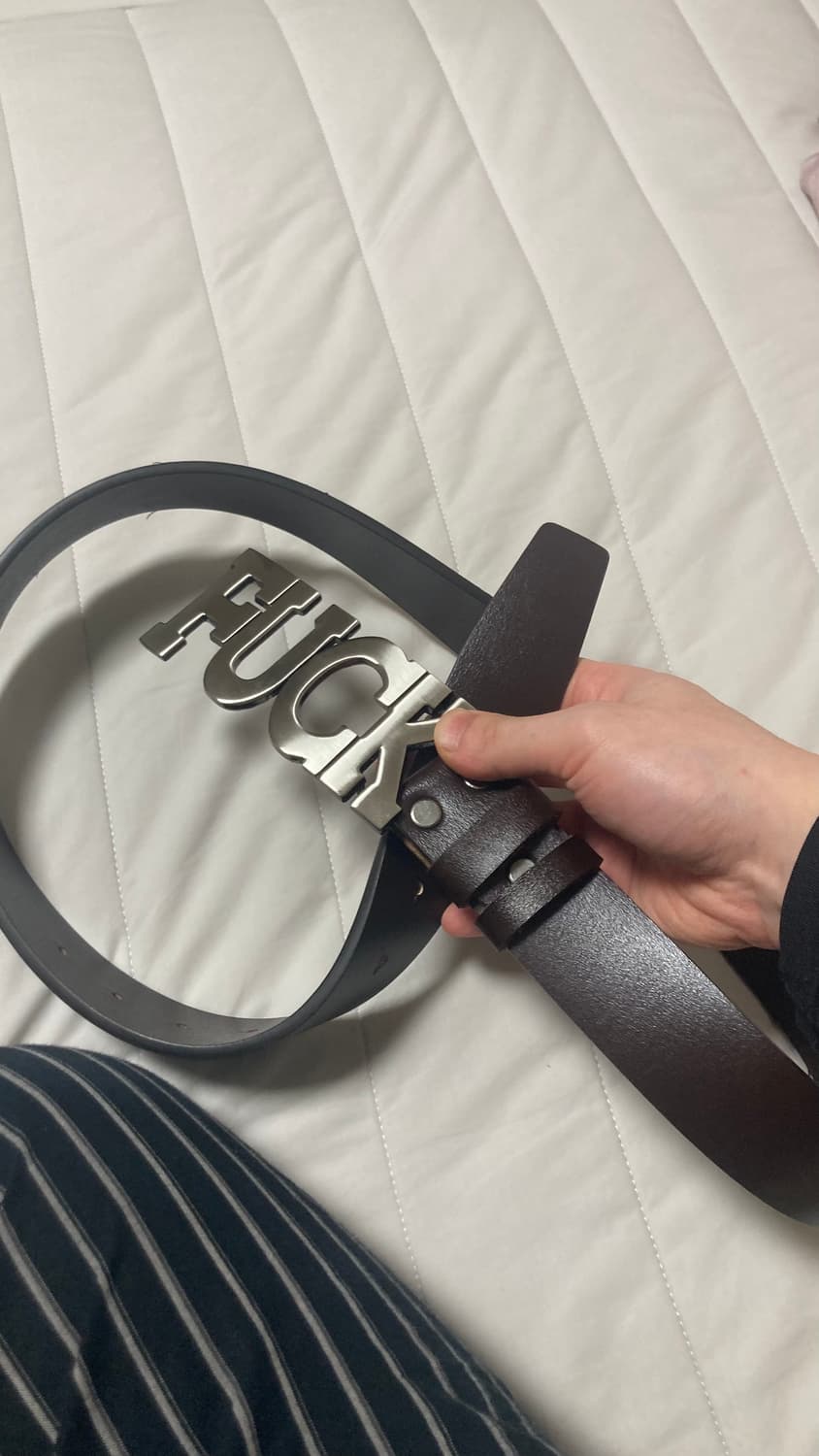 Fuck cow leather belt 상품이미지1