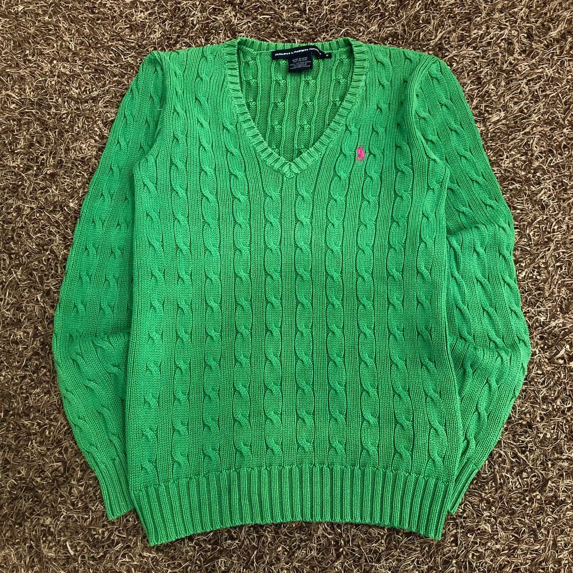 폴로 랄프로렌 여성 코튼 브이넥 니트 상품이미지2