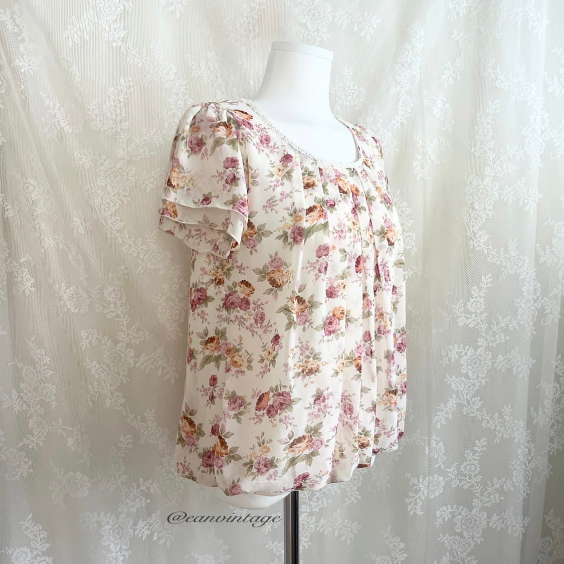 flower pattern lace blouse 상품이미지6