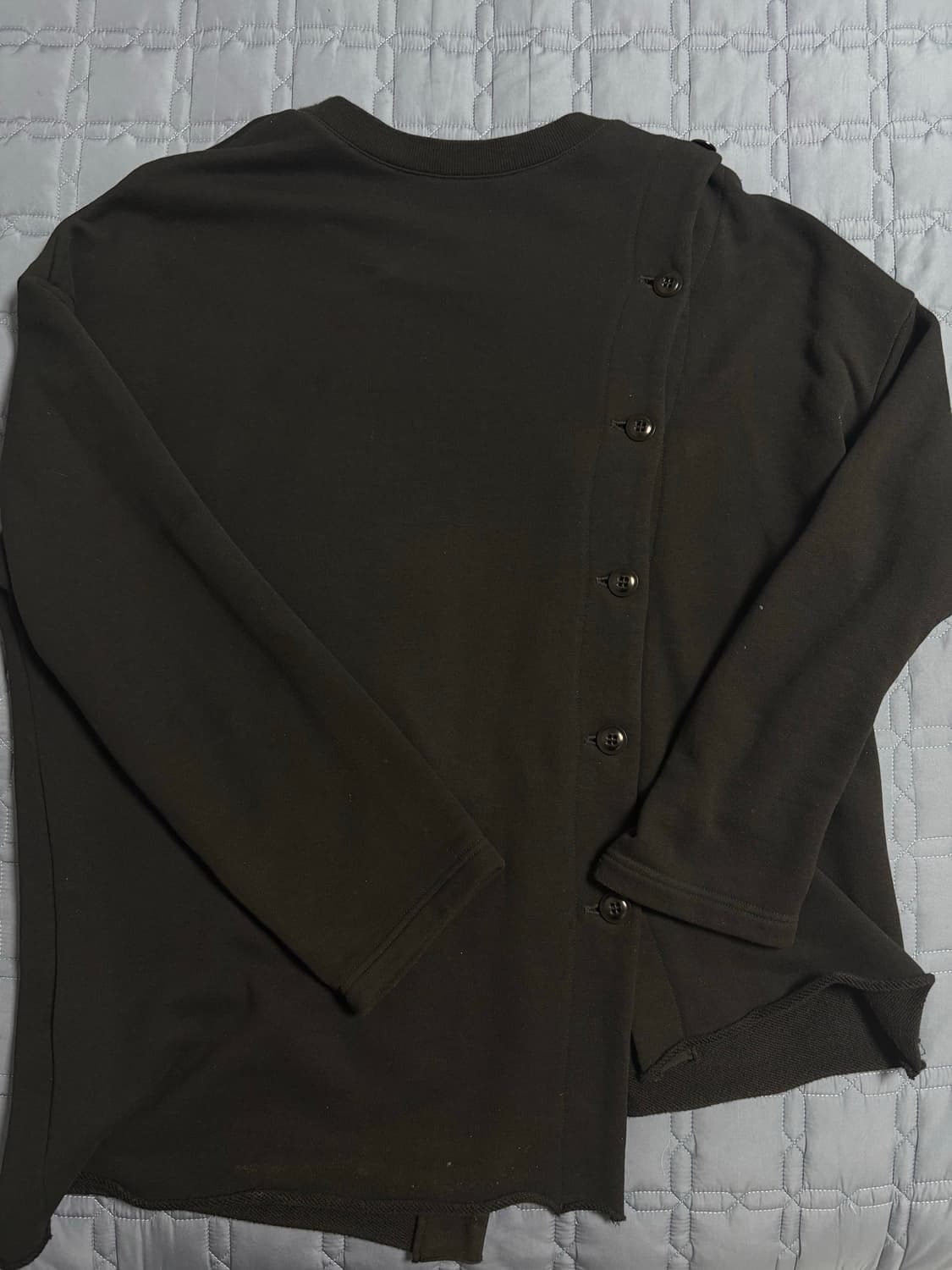 요지야마모토 버튼 디테일 비대칭 맨투맨 상품이미지2