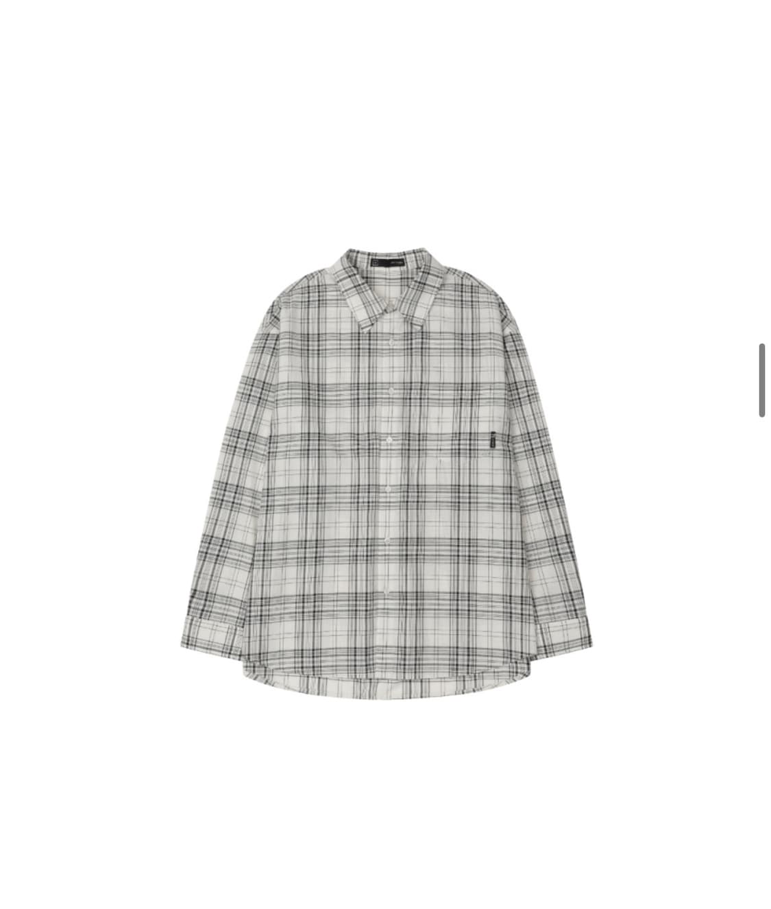 (L) 레더리 마일로 오버핏 체크 셔츠 [WHITE] 판매 상품이미지8