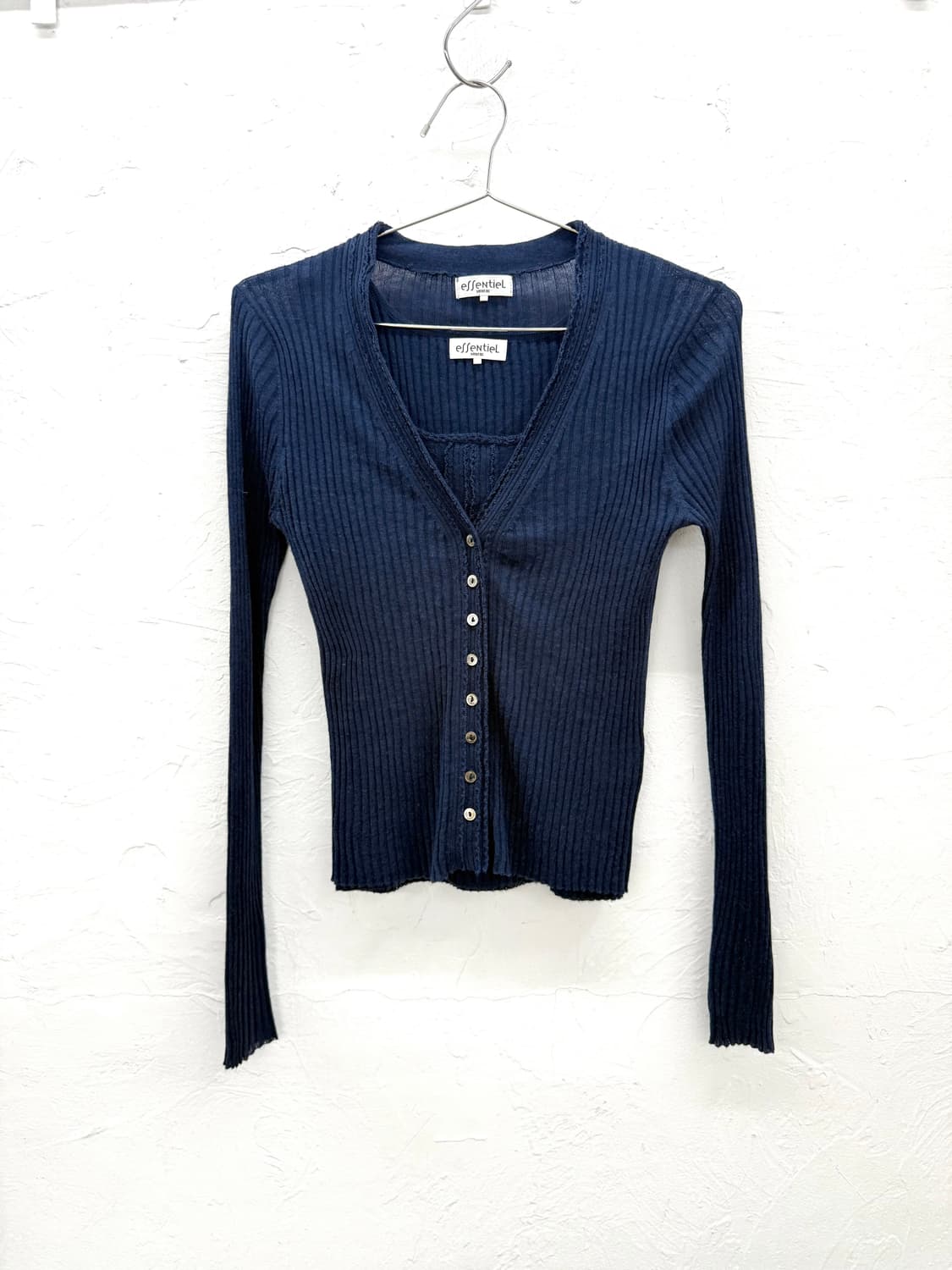 hiroko bis 에센셜 리브 니트 가디건 상품이미지1