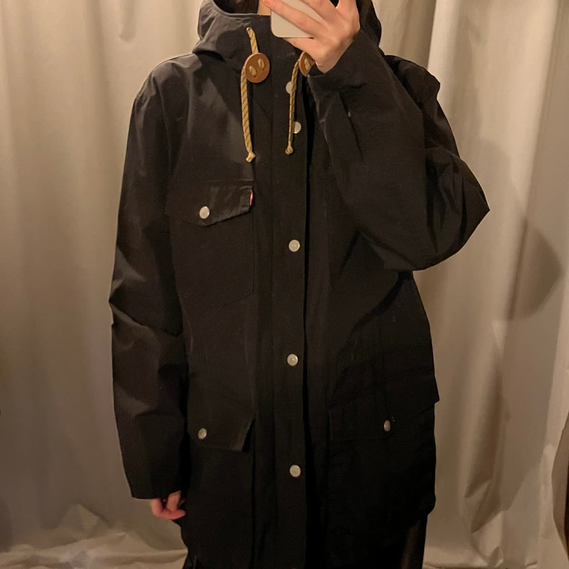 리바이스 폴리쉘 후드 자켓 블랙 상품이미지2