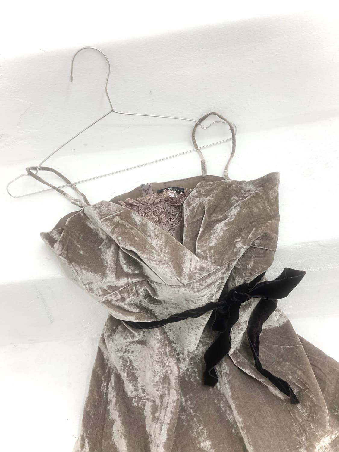 brown velvet dress 상품이미지2