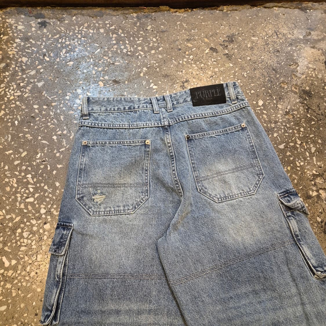 30인치 새미와이드핏 더블카고 데님팬츠  상품이미지7