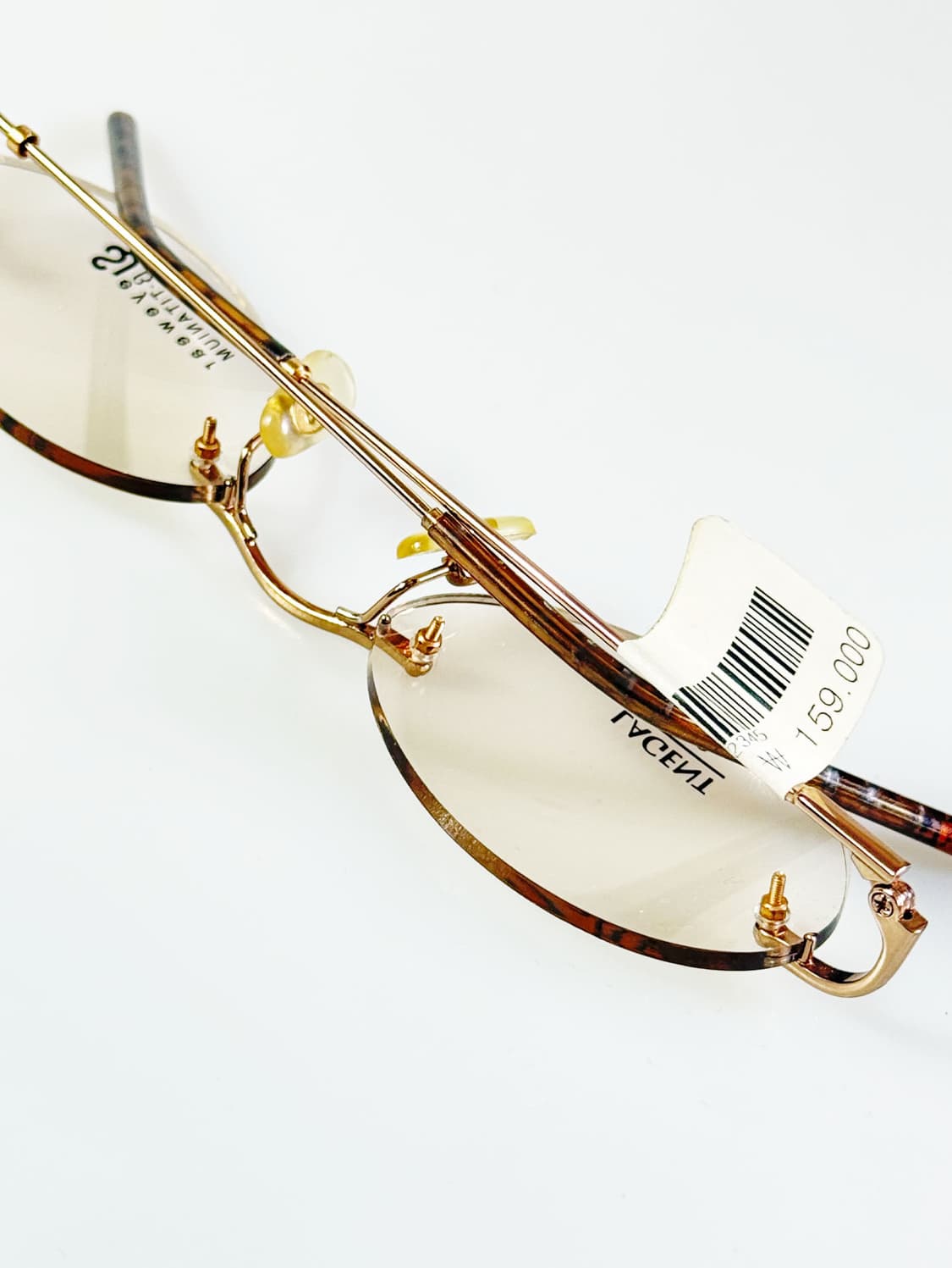 서전 SJ LAGENT 티타늄 무테 오벌 프레임 빈티지 틴트 안경 상품이미지8