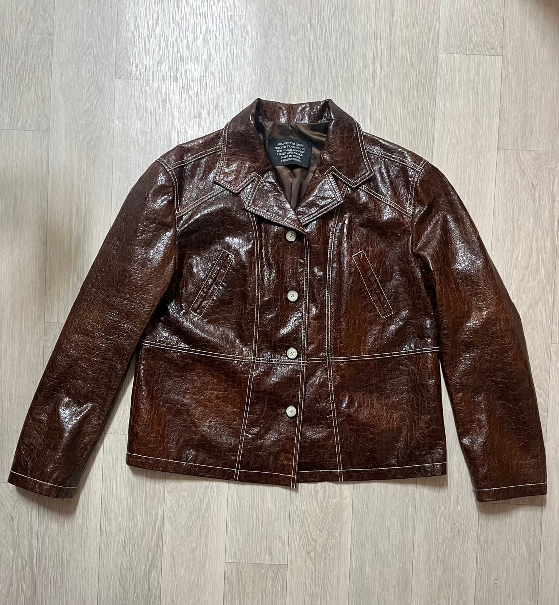 프레클 FRECKLE 크랙 레더 자켓 상품이미지1