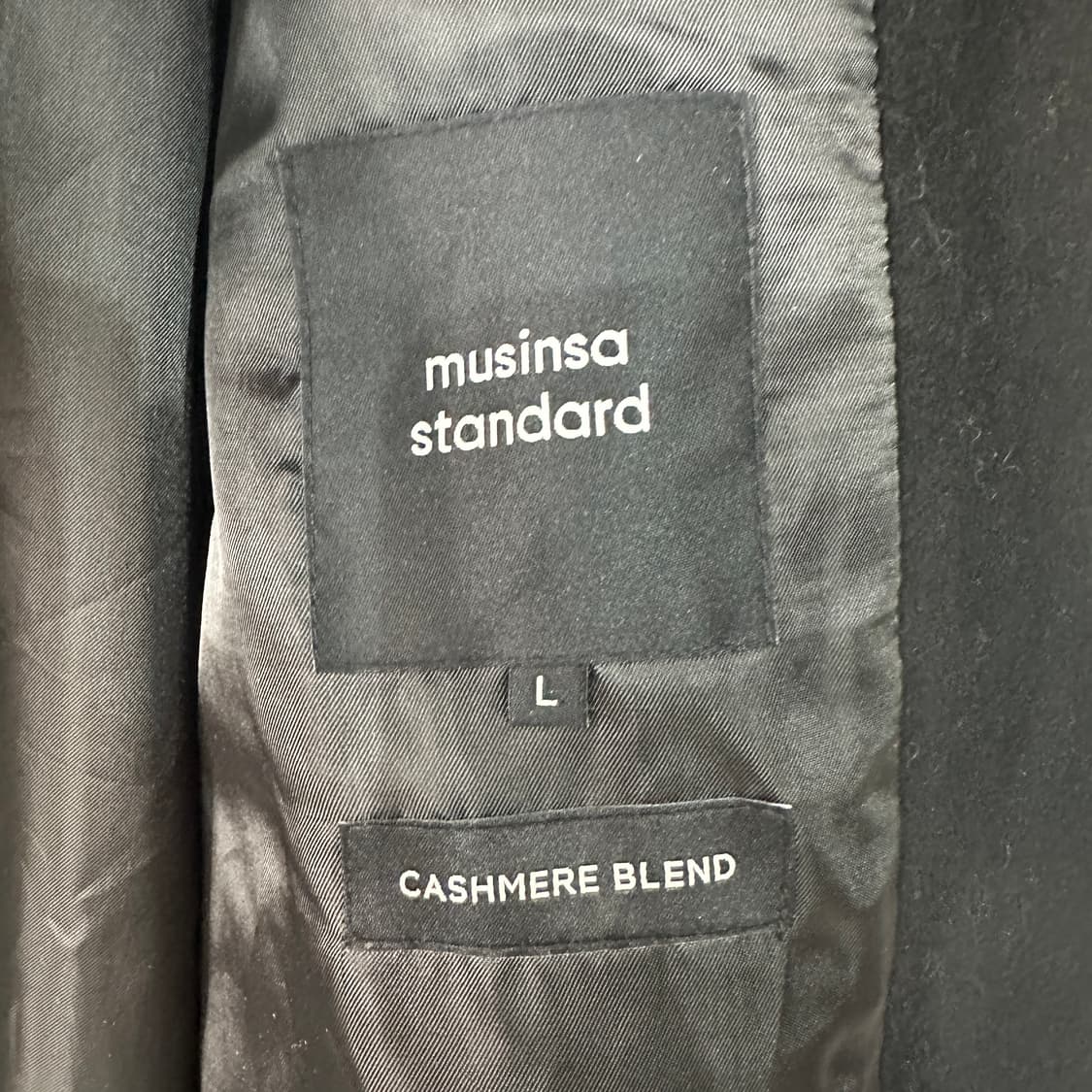 무신사스탠다드 캐시미어혼방 롱코트 L 상품이미지3