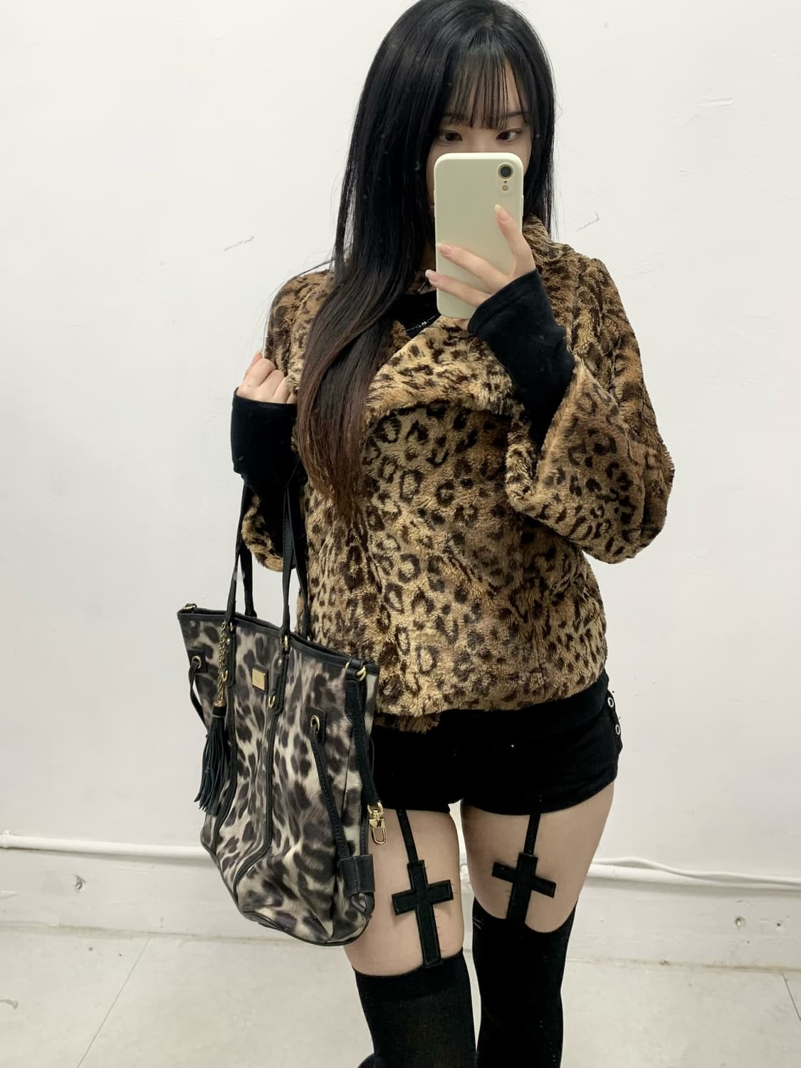 [BOU JELOUD] 오네갸루 레오파드 퍼 자켓 상품이미지2