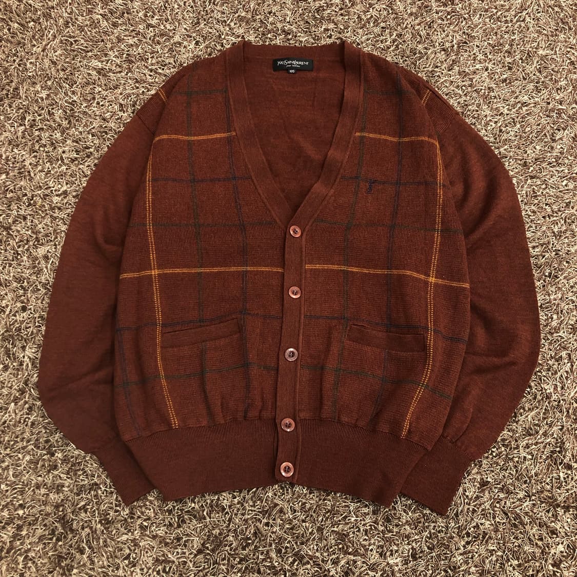 입생로랑 아카이브 울 미니멀 가디건 상품이미지1