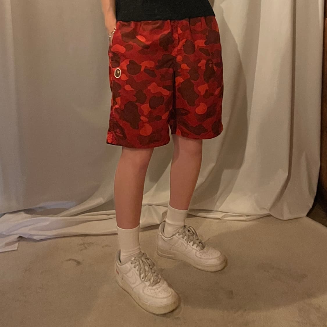 베이프 BAPE 레드카모플라쥬 쇼츠 상품이미지2
