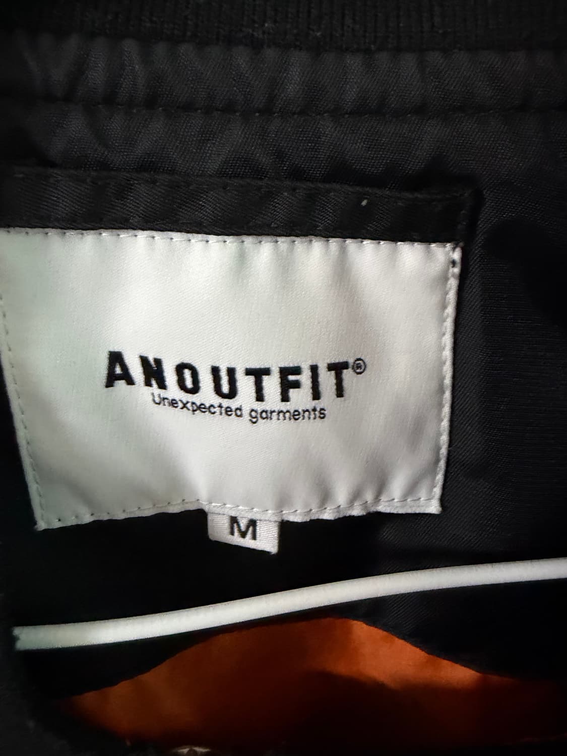 ANOUTFIT 블랙 MA-1 점퍼 M 상품이미지3