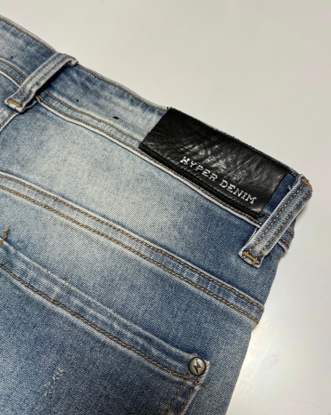 하이퍼데님 라이트블루 지퍼 진 상품이미지5